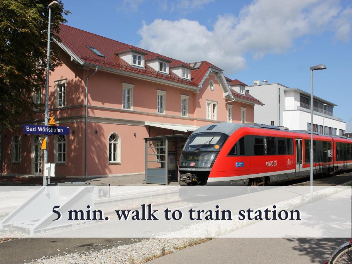 Tolle Zweiraum-Ferienwohnung in bester Lage l Innenstadtnähe l 1 Minute zum Bahnhof l TV l Free-WLAN l Willkommen im Hallo!-Apartment 4 Bad Wörishofen Exterior foto